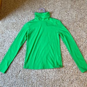 Neon bright green turtleneck